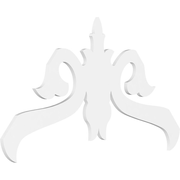 Ekena Millwork Pitch Florence Architectural Grade PVC Gable Pediment, 60"W x 35"H x 1"P (14/12) GPP060X035X100FLO - main